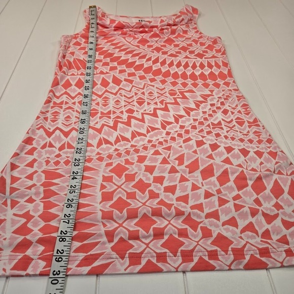 Title Nine Women's Breeze Coral Geometric Sleeveless Cowl Neck Mini Dress Size S - Picture 7 of 7